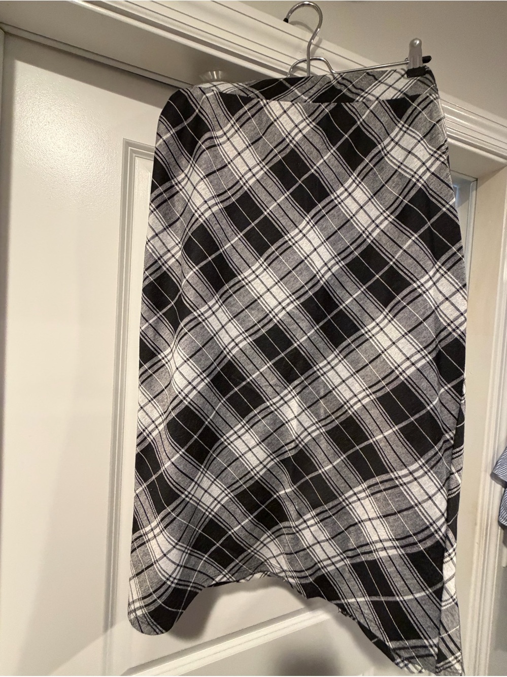 Sunny Leigh Black & White Plaid Midi Skirt